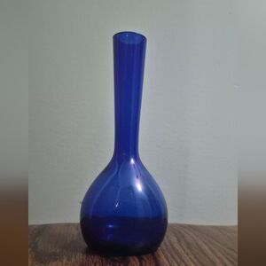Elegant Blue Glass Vase